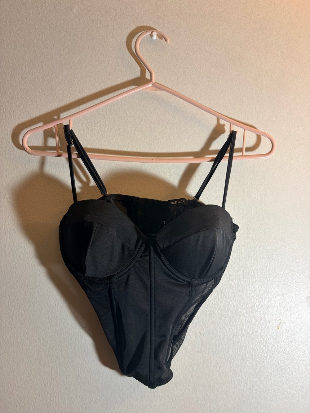 Forever 21 Black Structured Bustier corset
